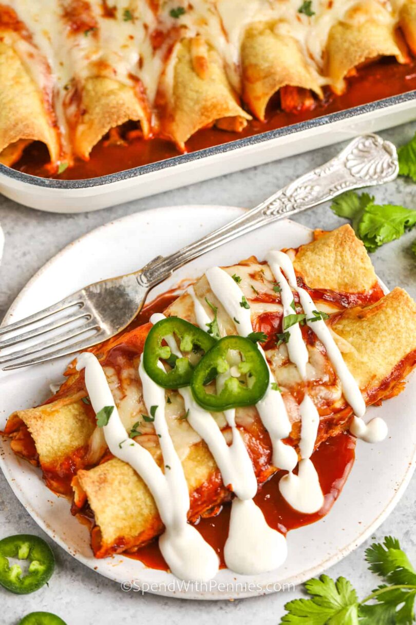 Easy-Chicken-Enchiladas-SpendWithPennies-12.jpg Chicken Enchiladas – Spend With Pennies