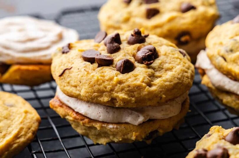 Pumpkin-Chocolate-Chip-Cookie-Sandwiches-H1.jpg Pumpkin Chocolate Chip Sandwich Cookies