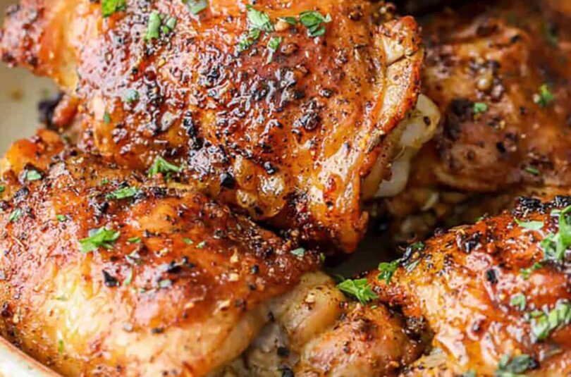 Crispy Baked Chicken Thighs – Spend With Pennies