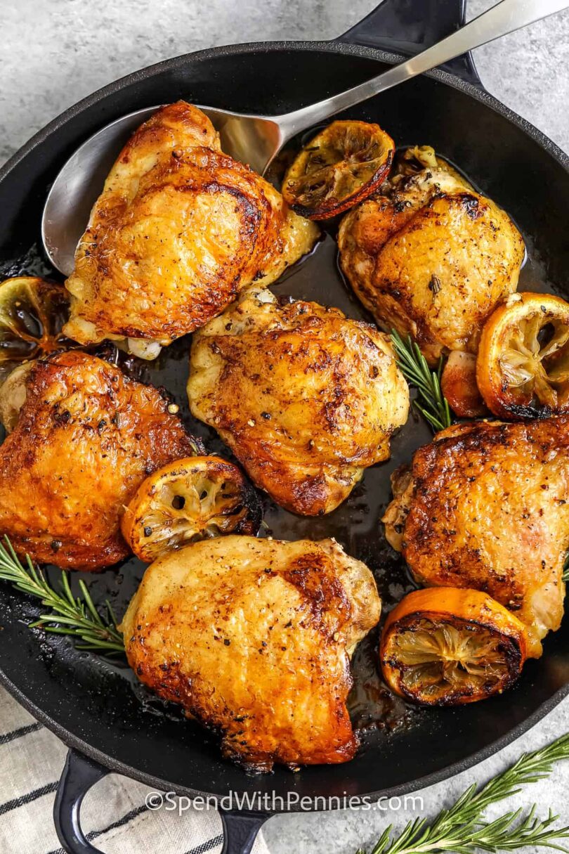 Skillet Chicken Thighs – Spend With Pennies