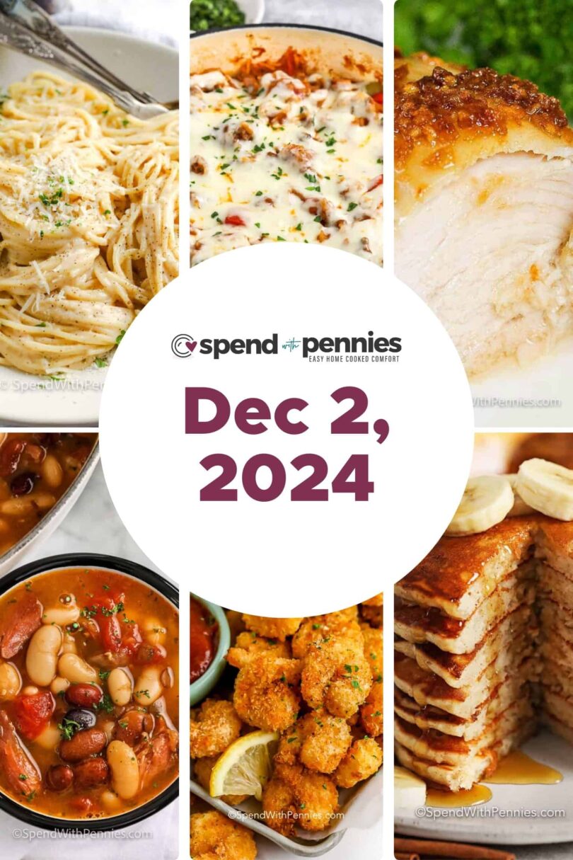 Weekly Meal Plan Dec 2, 2024