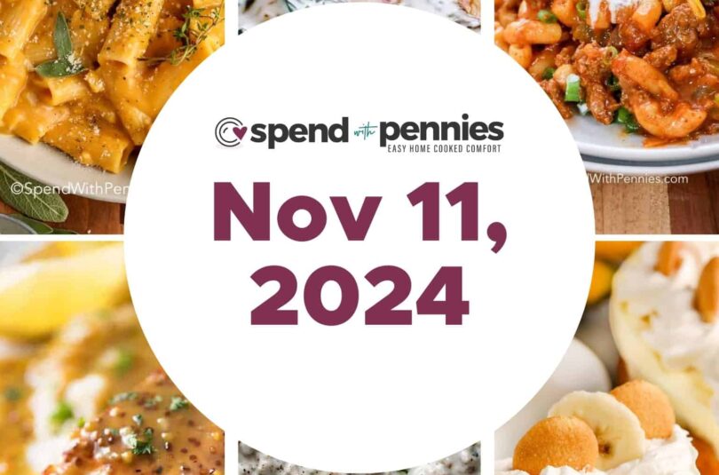 Weekly Meal Plan Nov 11, 2024