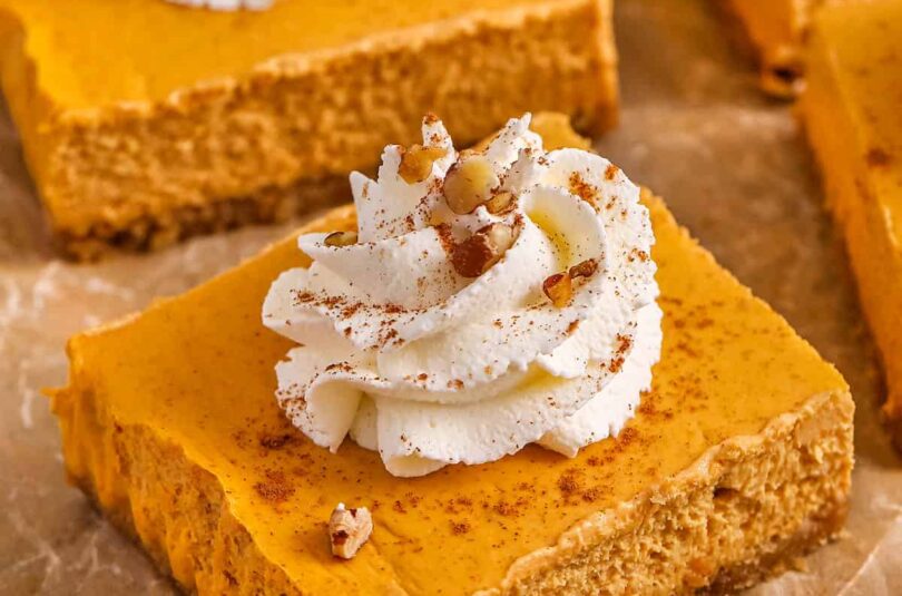 Pumpkin Cheesecake Bars – Spend with Pennies