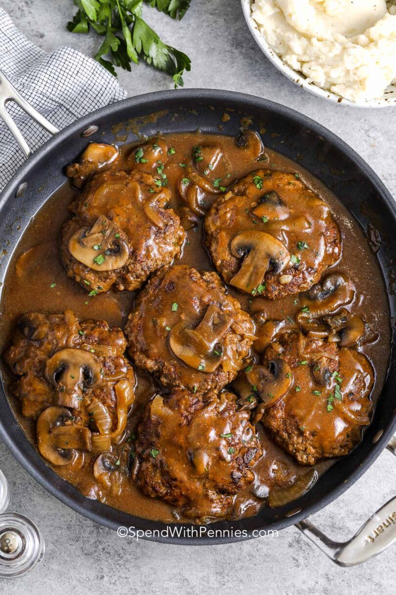 Salisbury-Steak-SpendWithPennies-108.jpg Salisbury Steak Recipe- Spend with Pennies