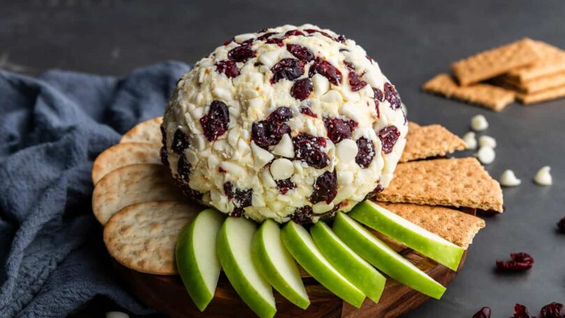 White Chocolate Cranberry Orange Cheese Ball