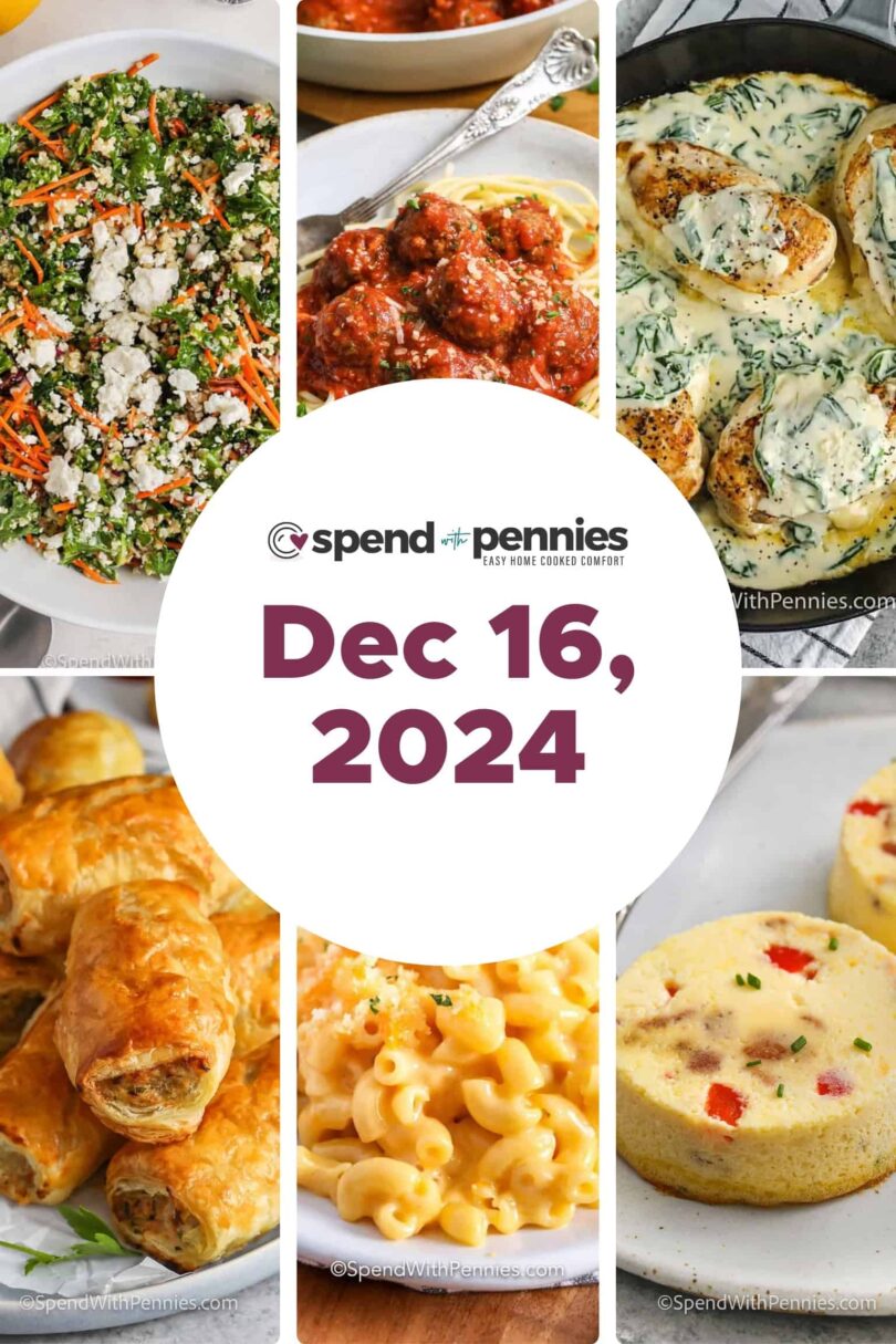 Weekly Meal Plan Dec 16, 2024