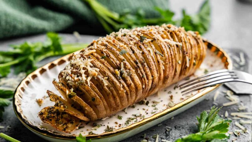 Garlic Herb Hasselback Potatoes – The Stay At Home Chef