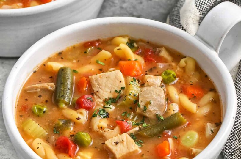 Homemade Leftover Turkey Vegetable Soup