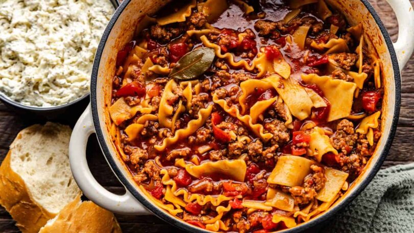 Homemade Lasagna Soup – The Stay At Home Chef