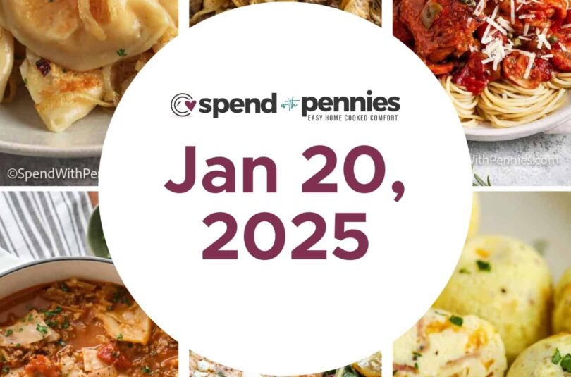 Weekly Meal Plan Jan 20, 2025