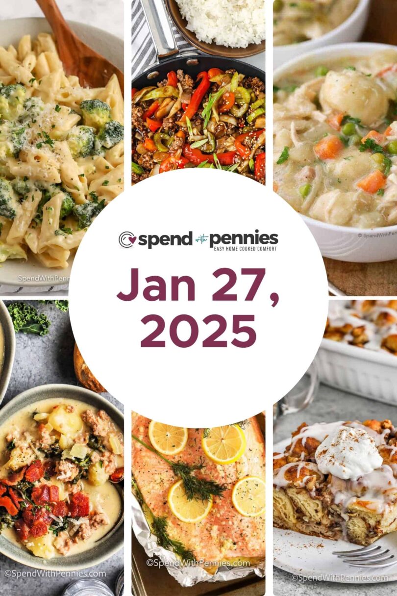 Weekly Meal Plan Jan 27, 2025