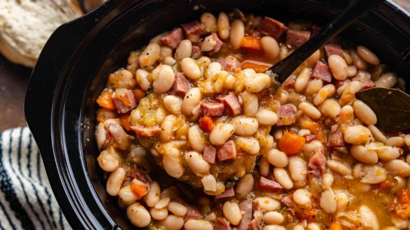 Slow Cooker Ham & Beans