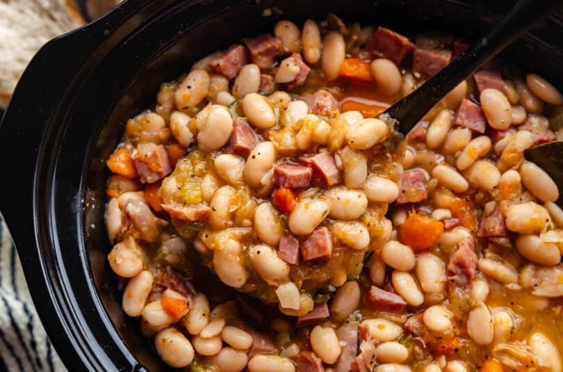 Slow Cooker Ham & Beans