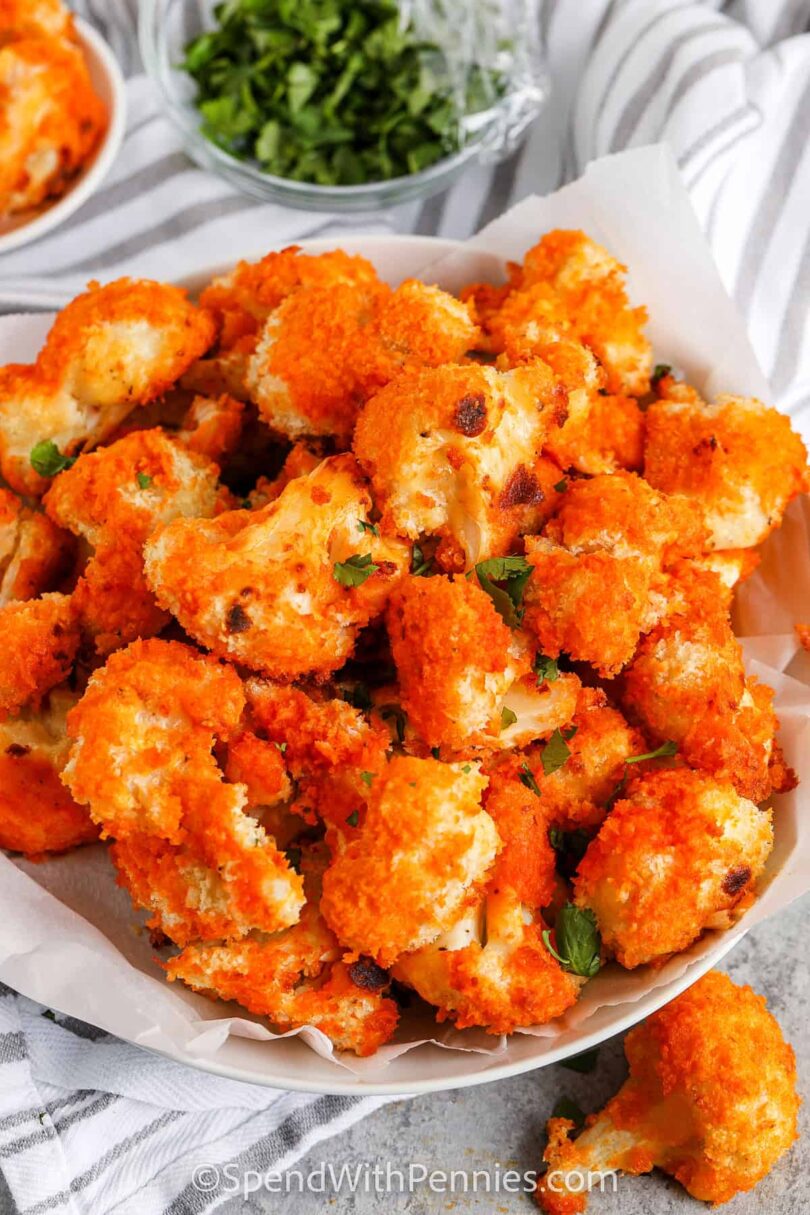 Oven Baked Buffalo Cauliflower Bites- Spend With Pennies