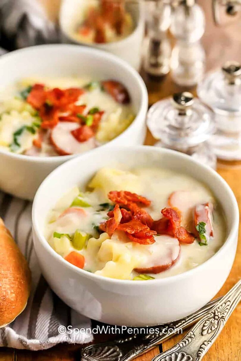 Creamy Tortellini Soup (With Bacon!)