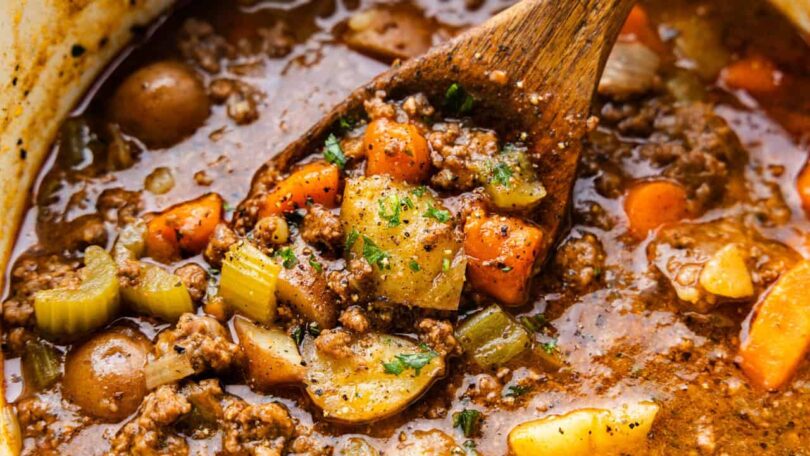 Ground Beef Stew – The Stay At Home Chef