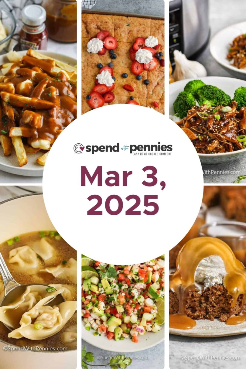 Weekly Meal Plan Mar 3, 2025