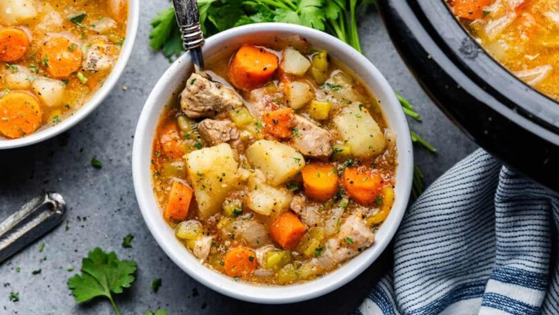 Slow Cooker Green Chile Pork Stew