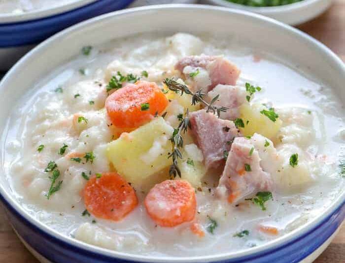 Ham and Potato Soup {Easy Slow Cooker Recipe}