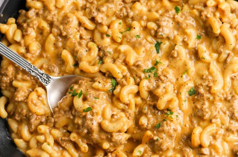 Homemade One Pot Cheeseburger Macaroni (Stovetop)