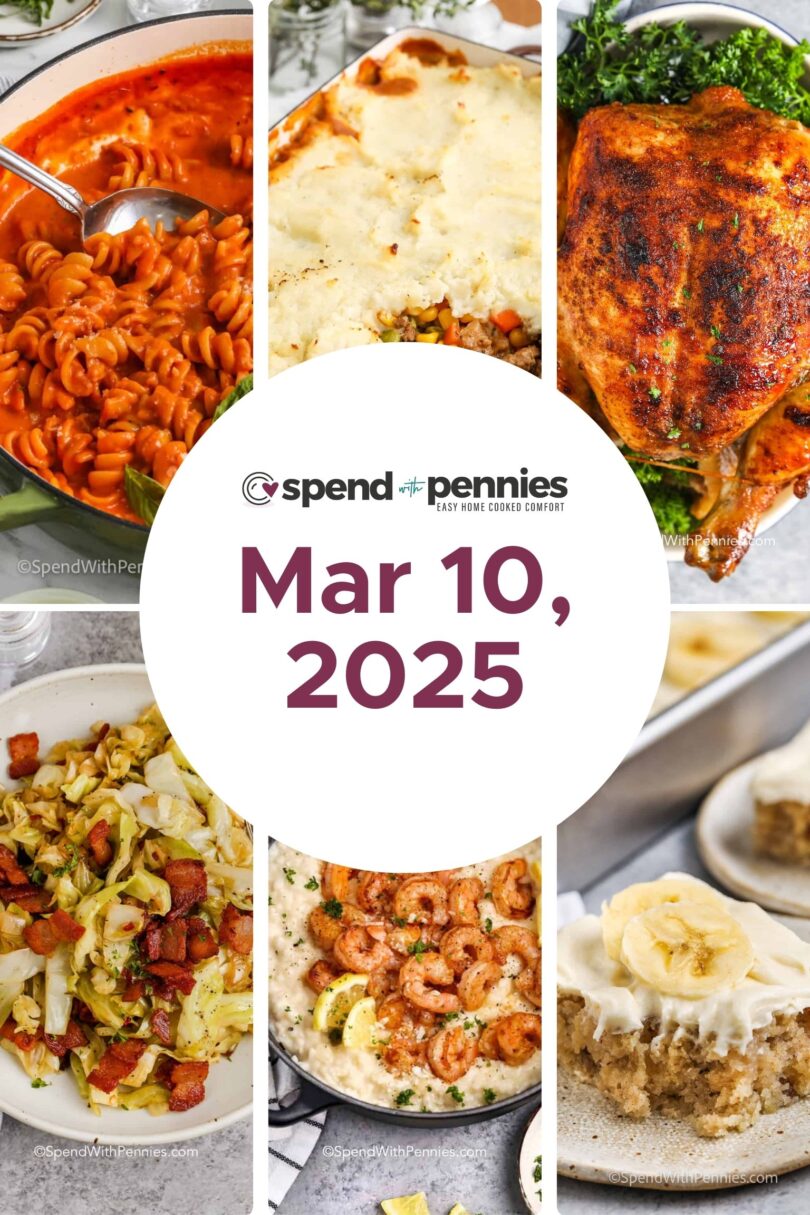 Weekly Meal Plan Mar 10, 2025