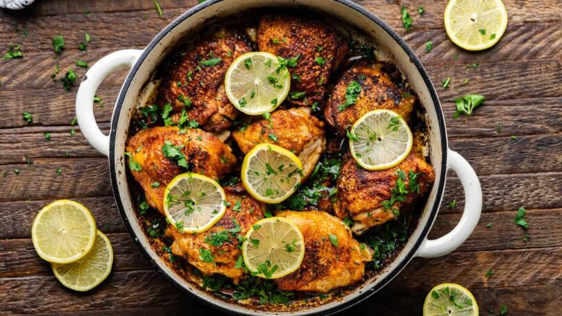 Skillet Chicken Thighs – The Stay At Home Chef