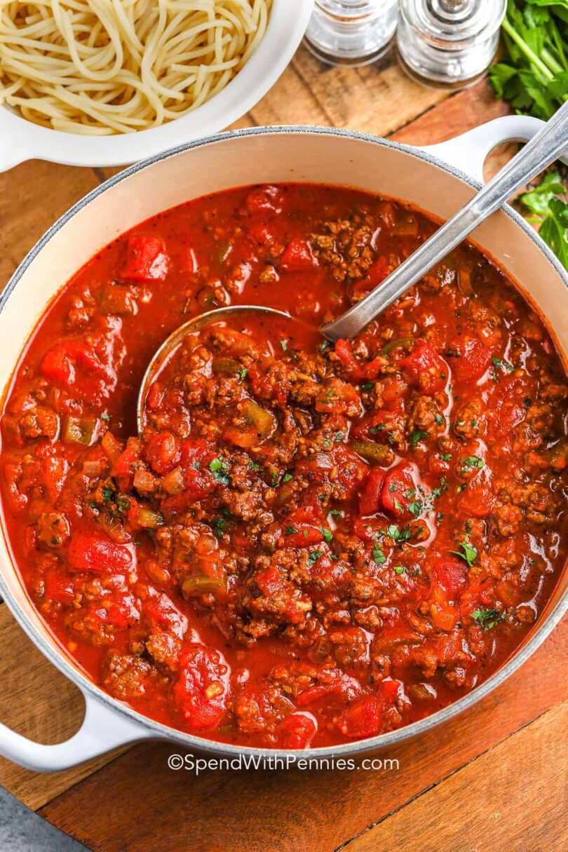 Ground Beef Pasta Sauce – Spend With Pennies