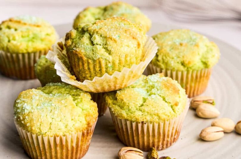 Bakery Style Pistachio Muffins