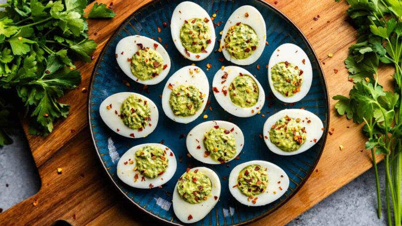 Chimichurri Deviled Eggs – The Stay At Home Chef