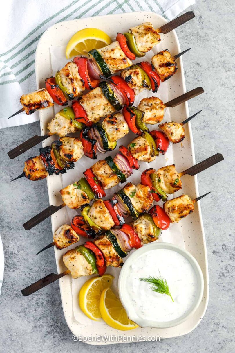 Greek Chicken Kabobs – Spend With Pennies