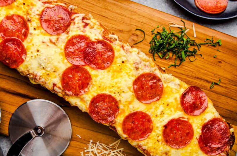 Garlic French Bread Pizza – The Stay At Home Chef