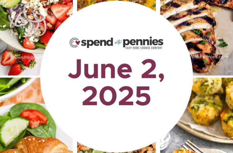 Weekly Meal Plan June 2, 2025