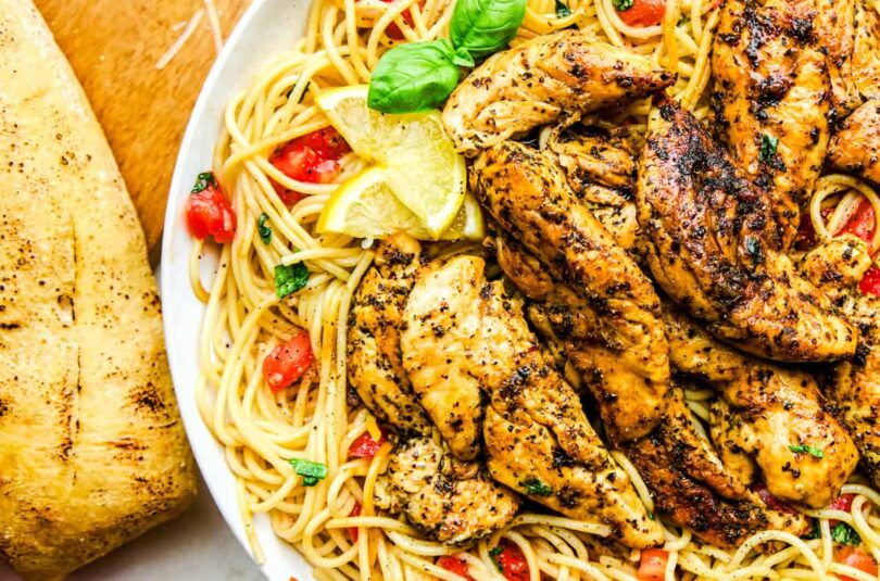 Lemon Herb Chicken Spaghetti – The Stay At Home Chef