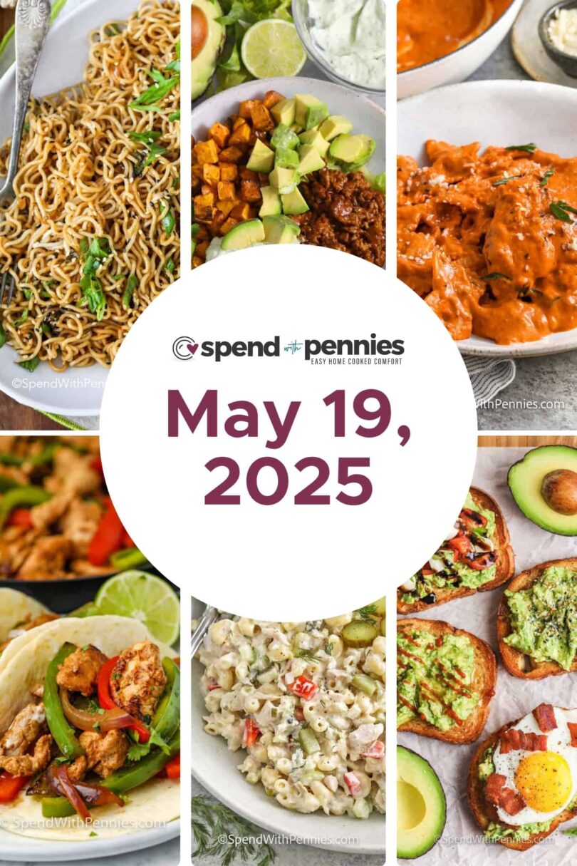 Weekly Meal Plan May 19, 2025