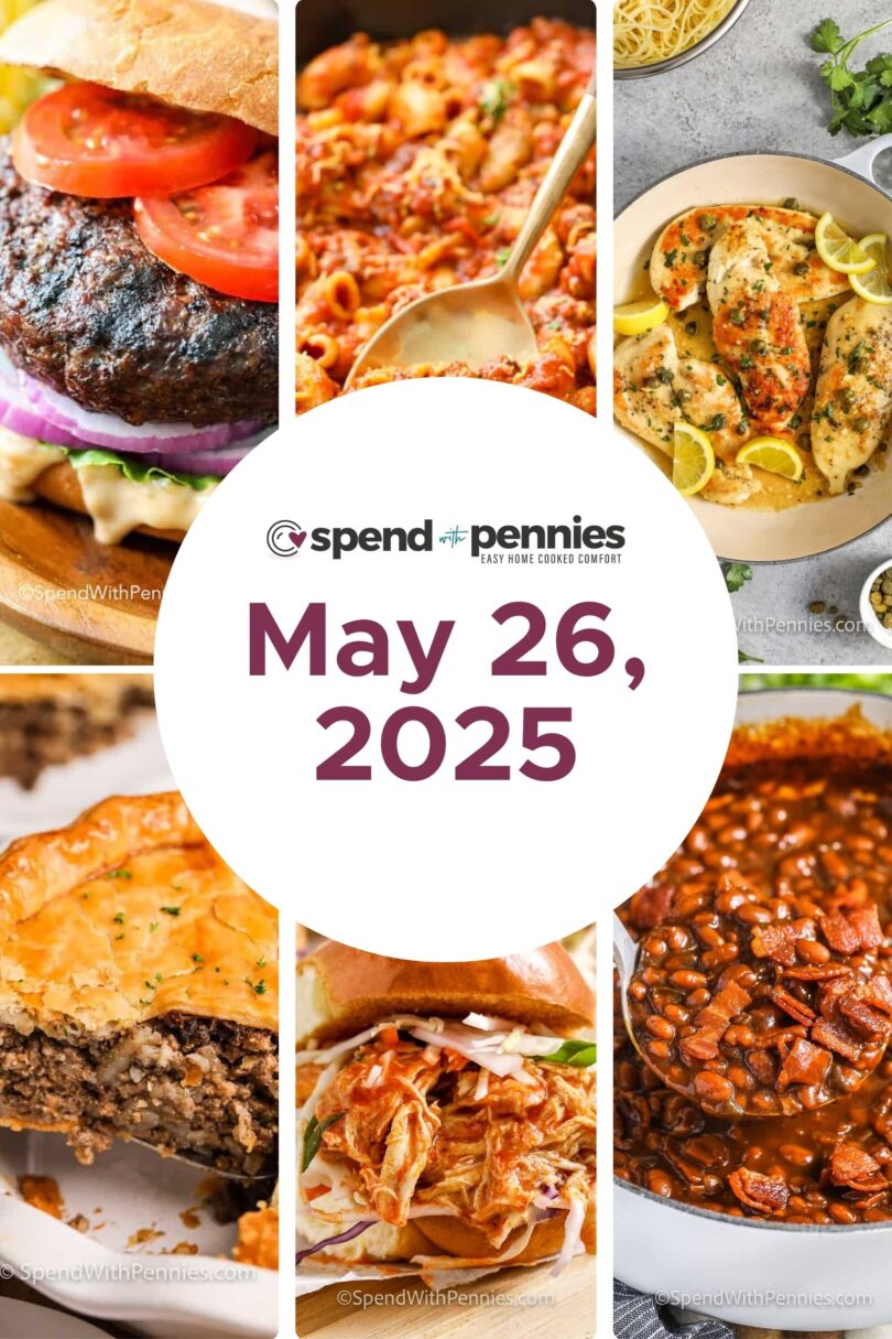 Weekly Meal Plan May 26, 2025