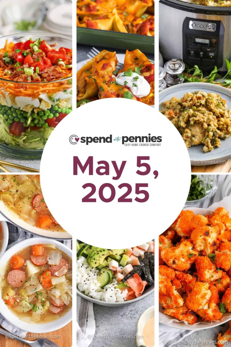 Weekly Meal Plan May 5, 2025