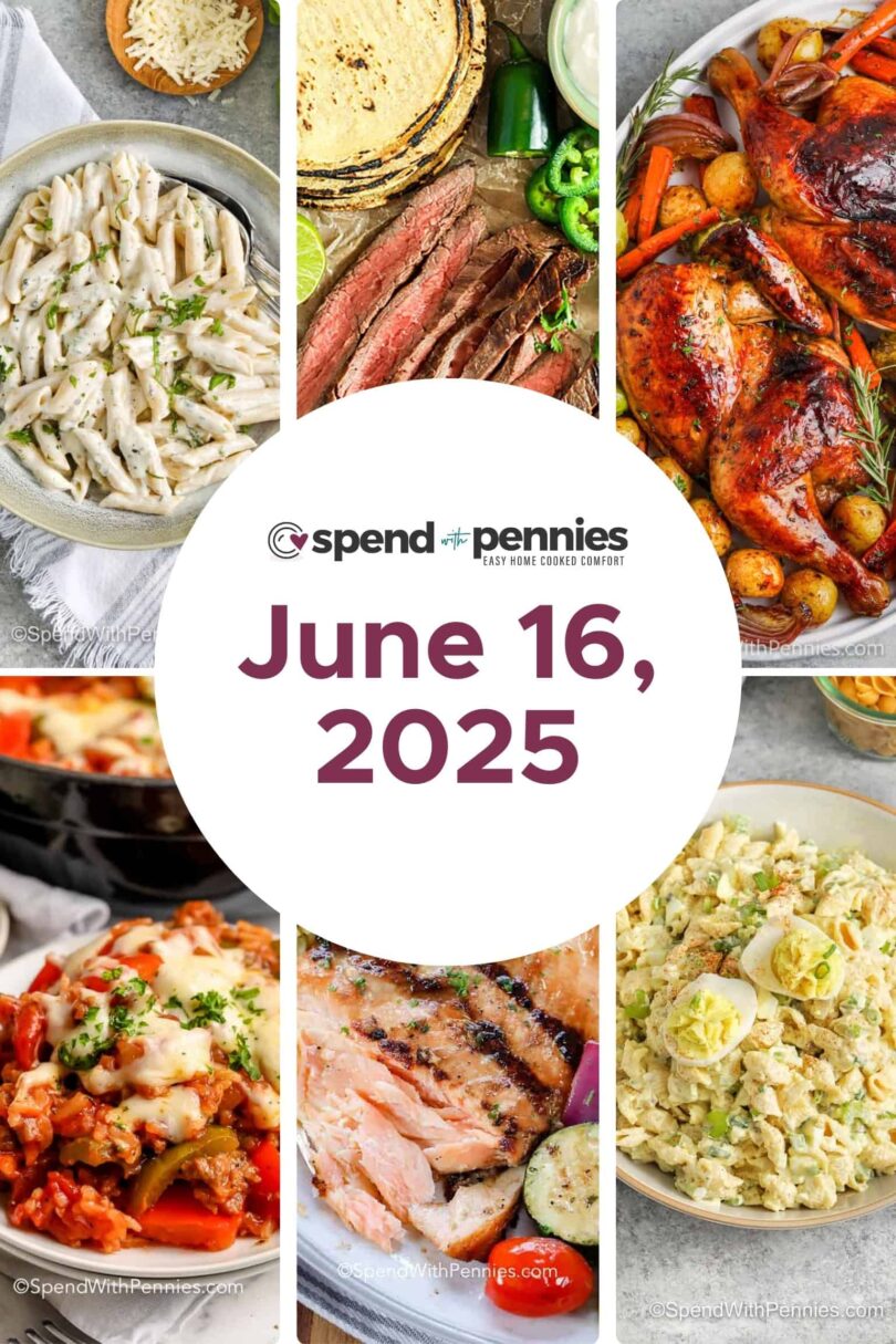 Weekly Meal Plan June 16, 2025