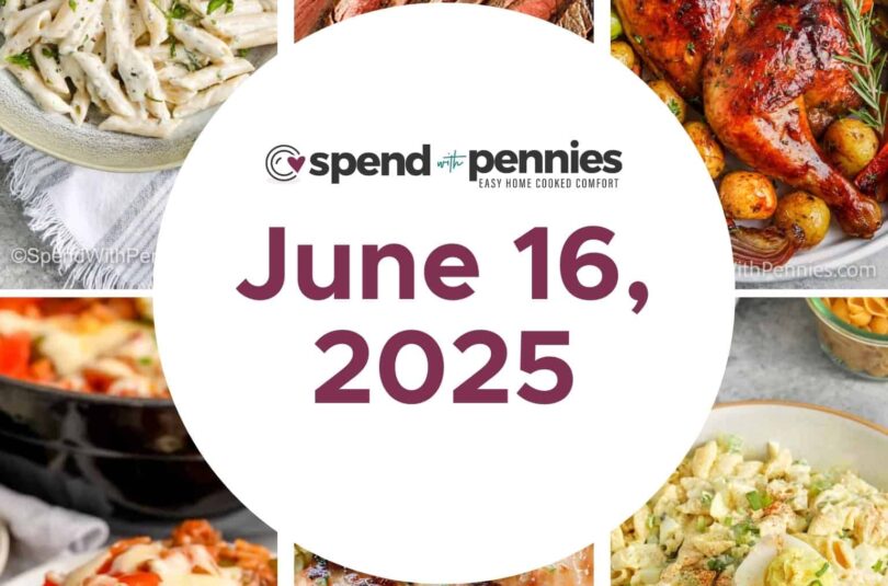 Weekly Meal Plan June 16, 2025