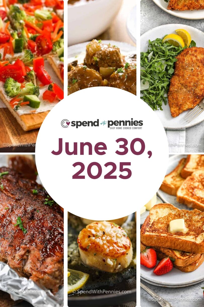 Weekly Meal Plan June 30, 2025