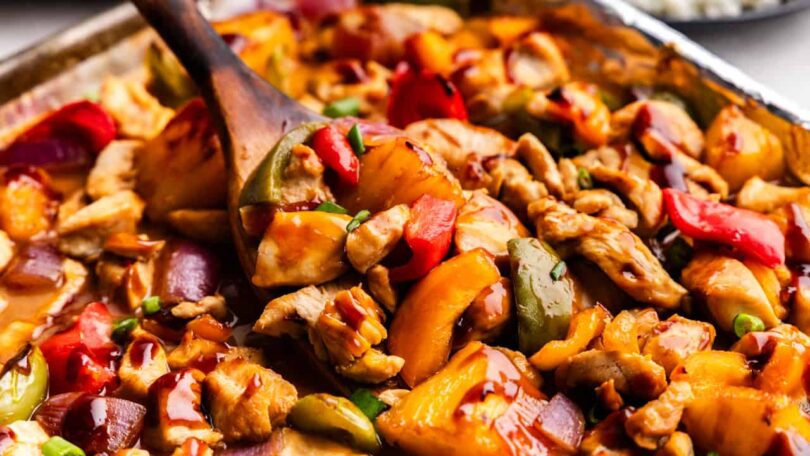Sheet Pan Hawaiian Chicken and Veggies