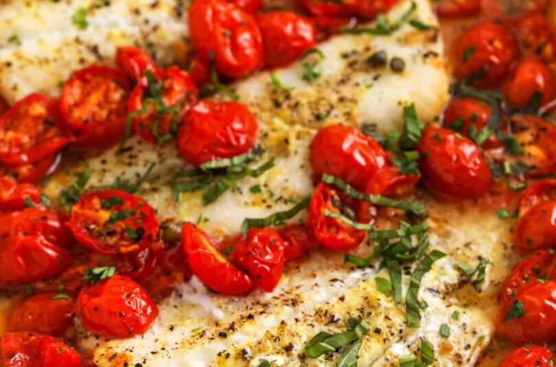 Baked Cod with Tomatoes – Spend With Pennies