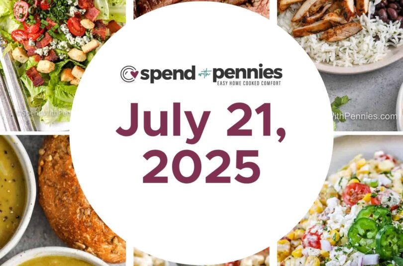 Weekly Meal Plan July 21, 2025