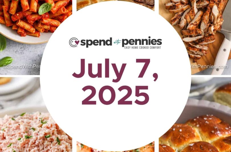 Weekly Meal Plan July 7, 2025