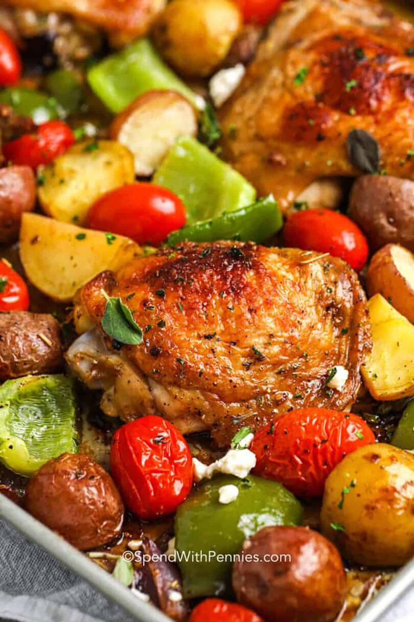 Greek Sheet Pan Chicken – Spend With Pennies