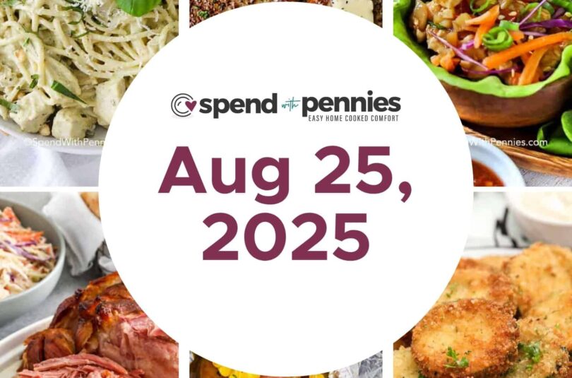 Weekly Meal Plan Aug 25, 2025