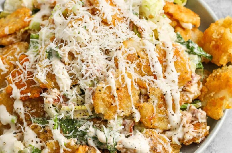 Crispy Tater Caesar Salad – Spend With Pennies