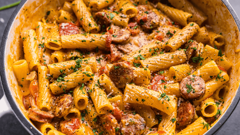 One-Pot-Creamy-Cajun-Sausage-Pasta-H1.png One Pot Creamy Cajun Sausage Pasta
