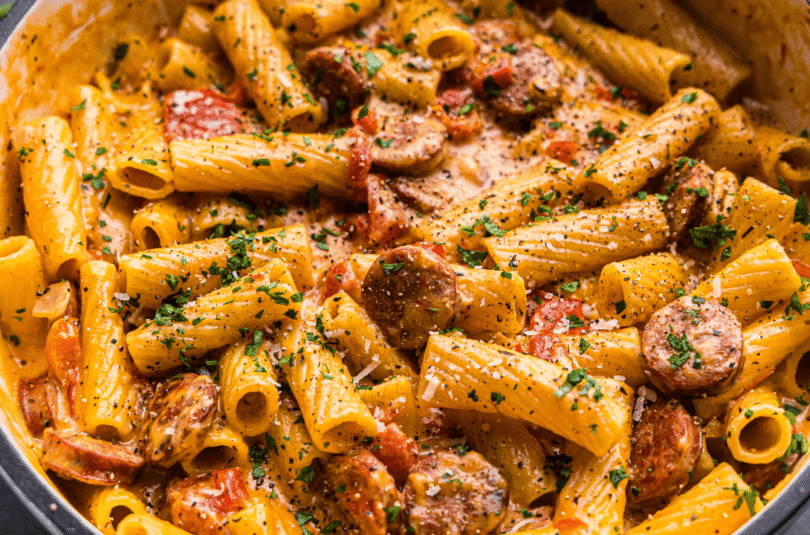 One-Pot-Creamy-Cajun-Sausage-Pasta-H1.png One Pot Creamy Cajun Sausage Pasta