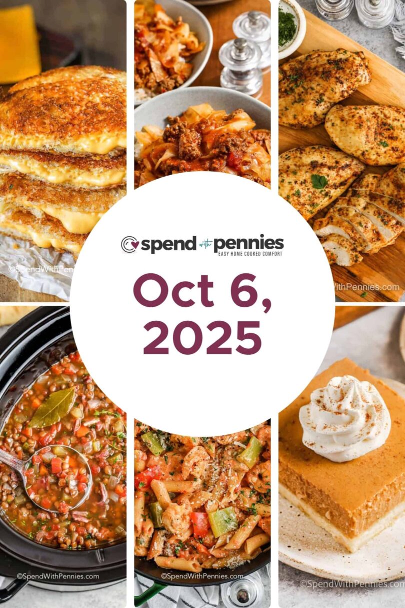 Weekly Meal Plan Oct 6, 2025